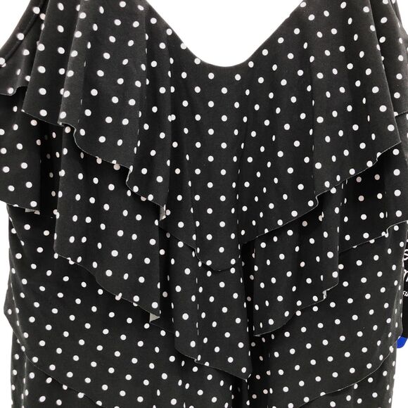 NEW Kirkland Signature by Miraclesuit Tankini Top 12 Ruffle Polka Dot Swimsuit - Picture 3 of 11